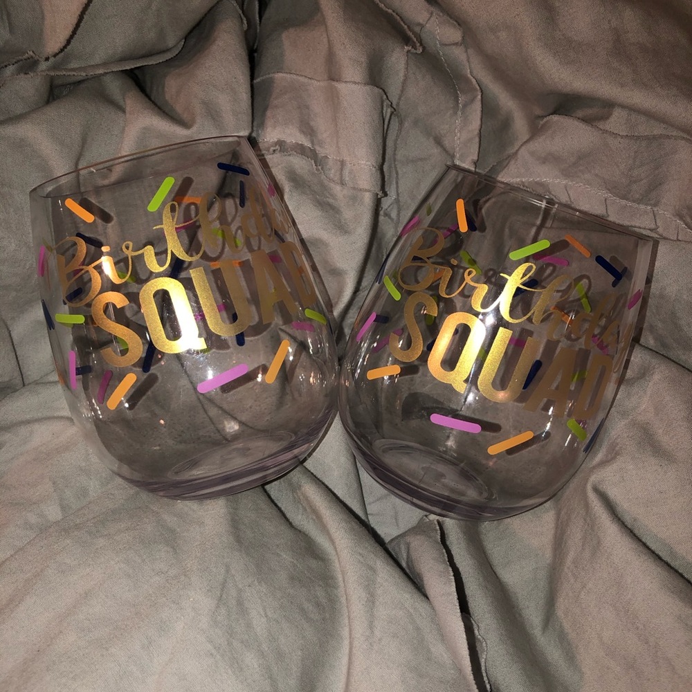 Brand new “birthday squad” cups!